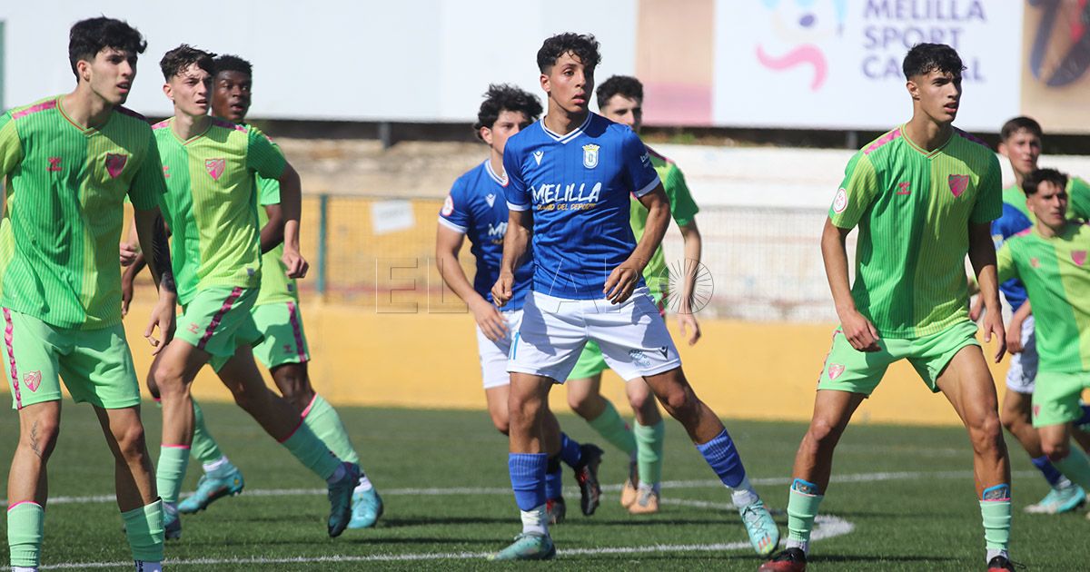 El juvenil de la UD Melilla cae en la Espiguera ante el Málaga CF