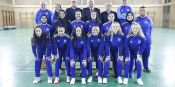 Integrantes de los dos combinados de la Real Federación Melillense de Fútbol.