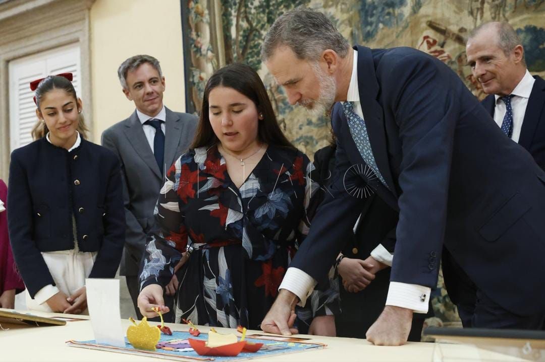 Denise Guanich y Alejandra Domínguez, en la audiencia con el Rey
