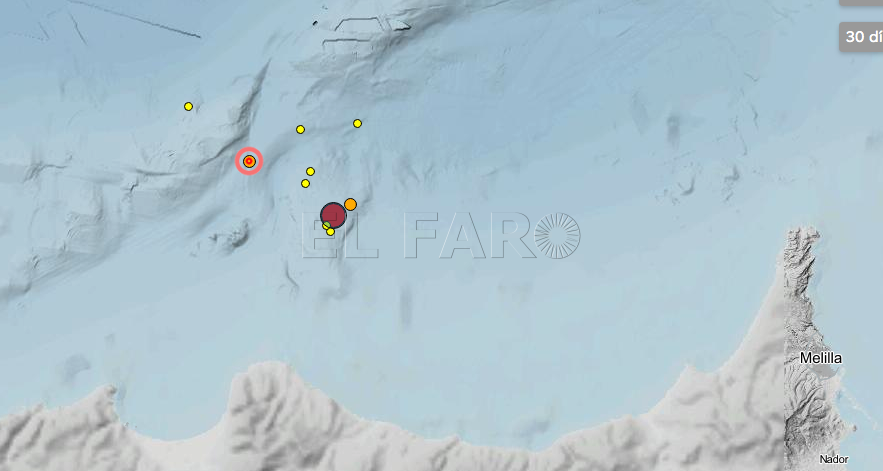 Un terremoto de magnitud 4.3 en Alborán se deja sentir en Melilla y parte de Andalucía