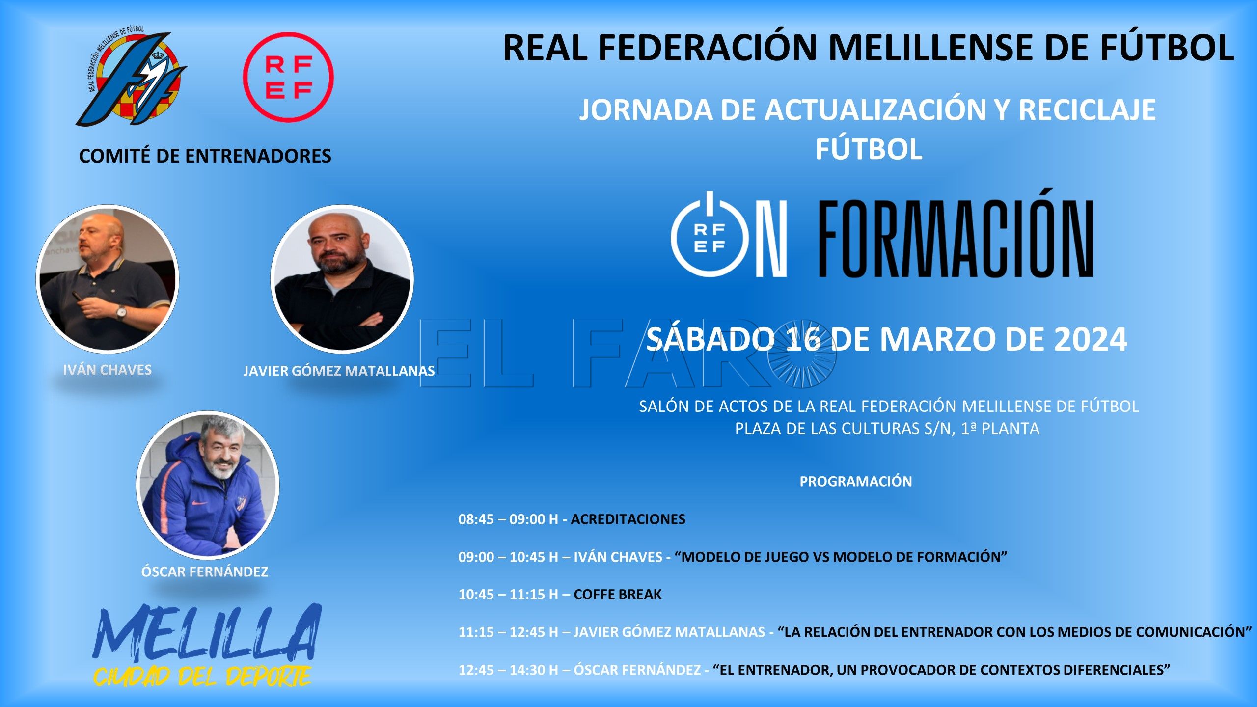 Este sábado, nueva jornada de actualización y reciclaje de fútbol