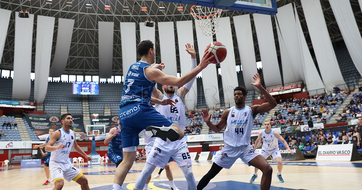 El primer cuarto condena a un Melilla que cae ante el Gipuzkoa Basket y enlaza su quinta derrota