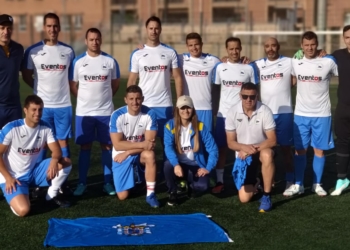 Imagen del equipo Melilla ‘A’ que ayer cerraba la competición de Fútbol-7 consiguiendo la victoria en la final que disputó ante Valencia (4-3), con gol de oro de Donoso.