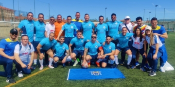 Imagen del equipo Melilla ‘B’ que ayer cerraba la fase de grupos con una derrota ante Huelva (0-1), un empate frente a la Guardia Civil de Valencia (1-1) y una victoria contra Logroño (3-0).