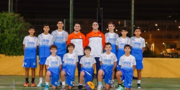 Imagen del equipo Preinfantil Azul del Melilla Ciudad del Deporte Enrique Soler.
