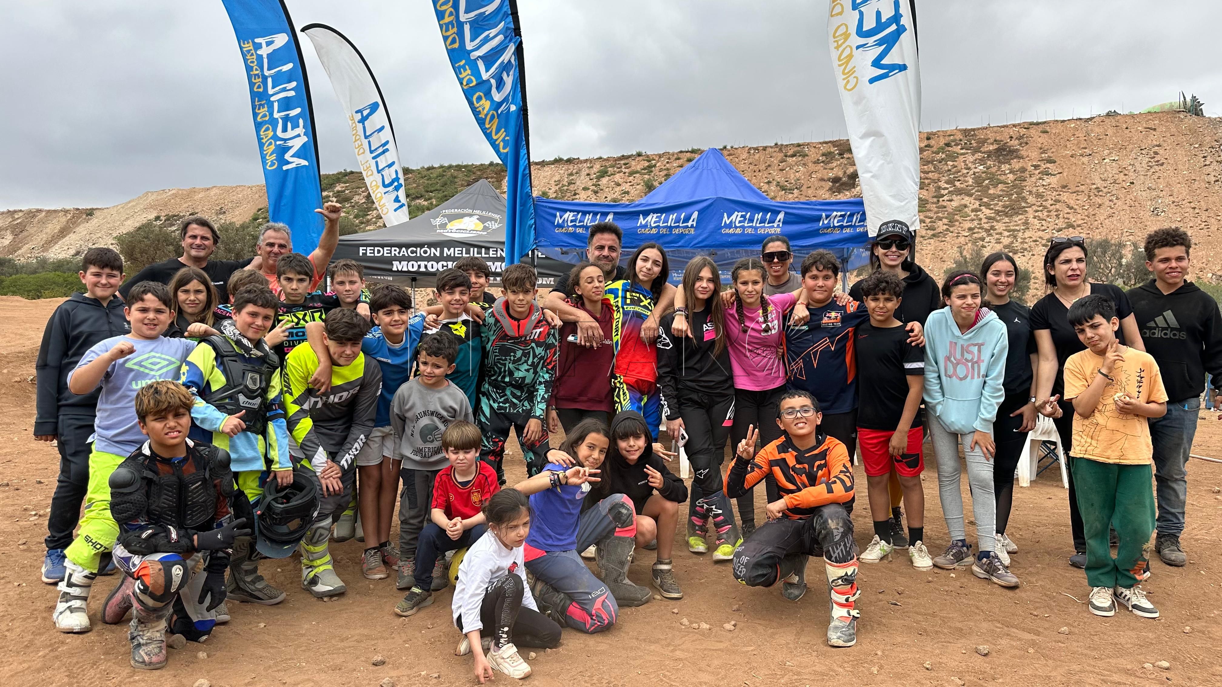 Exitosa acampada del motocross melillense en La Purísima