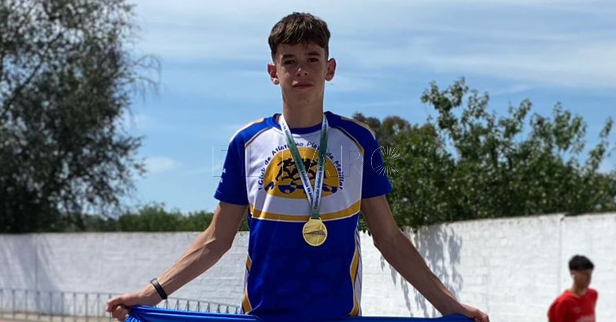 El atleta melillense Pelayo Castaño consiguió la medalla de oro sub-14