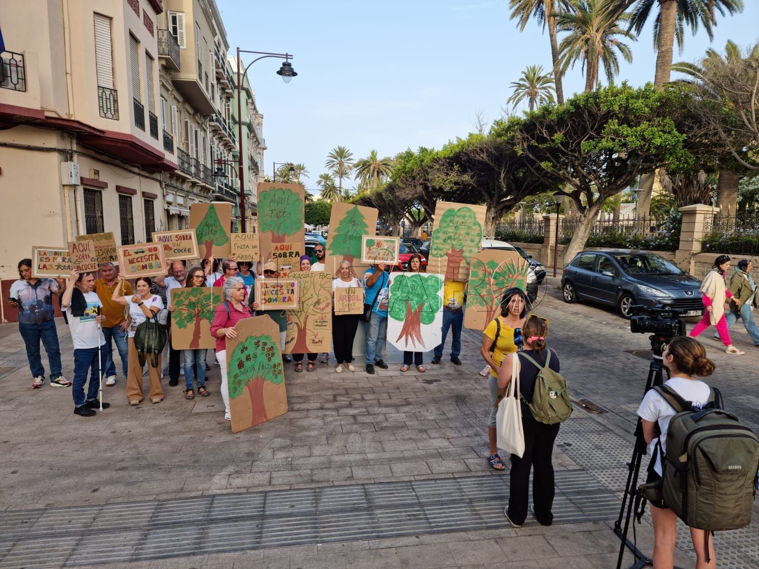 Protesta por la ausencia de árboles en General Marina