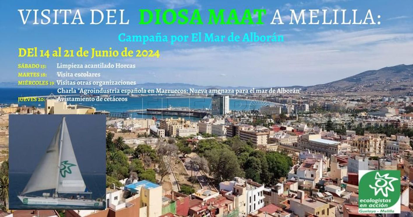 El velero Diosa Maat llega a Melilla en su campaña por la defensa del Mar de Alborán