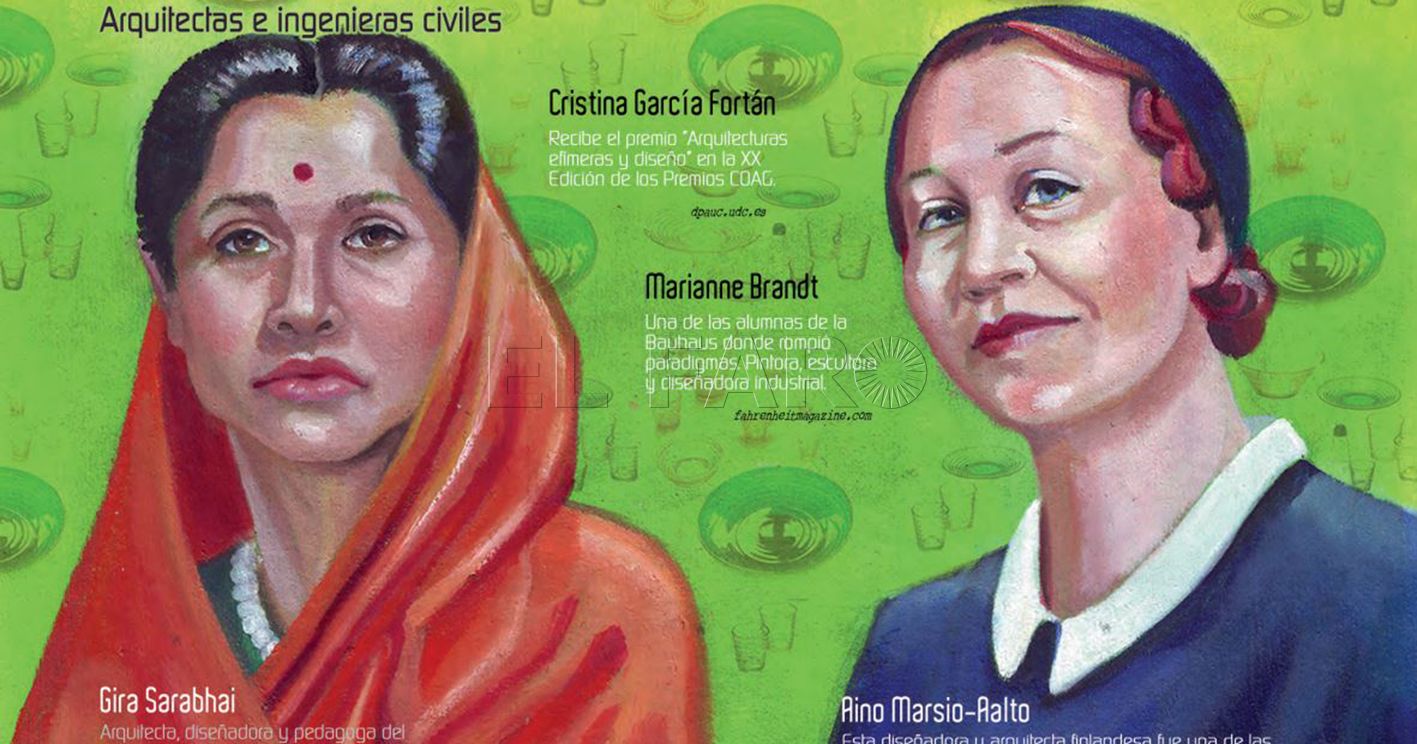 Arquitectas e ingenieras civiles en el calendario de mujeres de SATE-STEs para el mes de julio