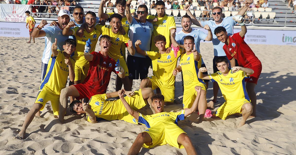 Melilla luchará por el título juvenil en el Nacional de fútbol playa