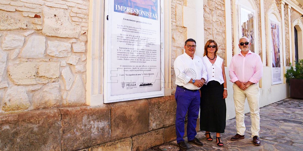 La fachada de la Casa del Gobernador acoge una muestra sobre el Impresionismo