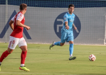 El encuentro disputado frente al Real Murcia CF ha dejado buenas sensaciones en los azulinos.