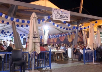 Buen ambiente en la caseta Edén