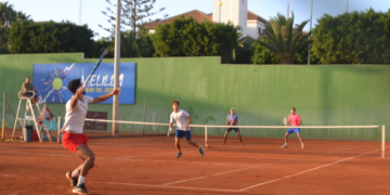 Imagen del último encuentro disputado en la jornada de ayer, correspondiente al cuadro de dobles y en el que se impuso la pareja formada por Álvaro Bueno Gil [3] (ESP)/Jordi García Mestre [3] (ESP).