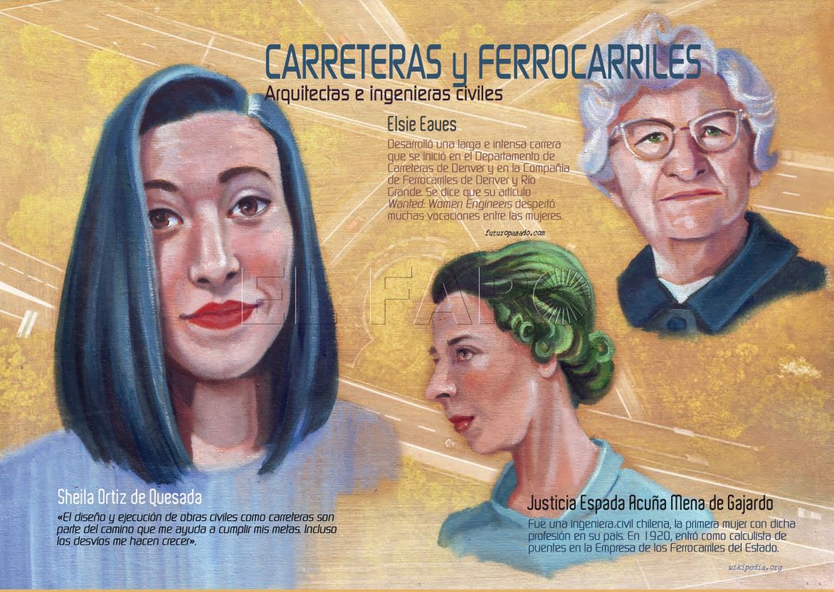 Mes de octubre: mujeres arquitectas, ingenieras civiles, carreteras y ferrocarriles