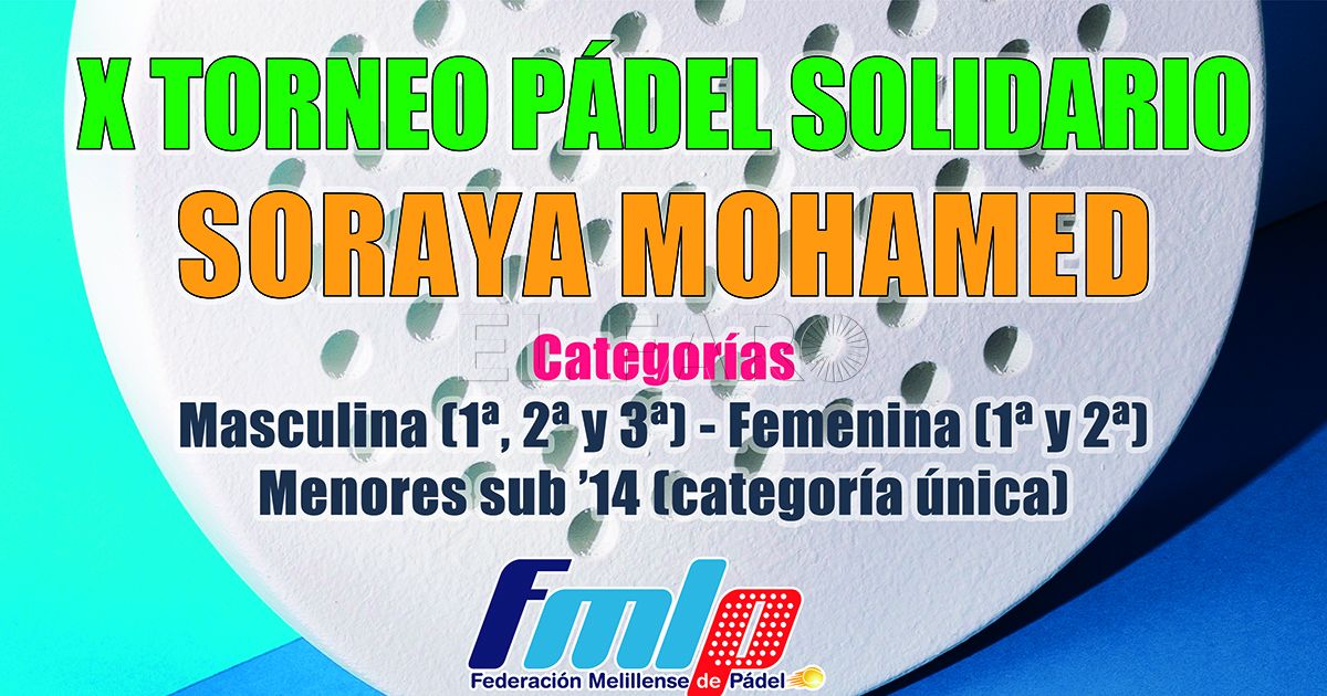 Los mejores jugadores del pádel melillense se darán cita en el evento