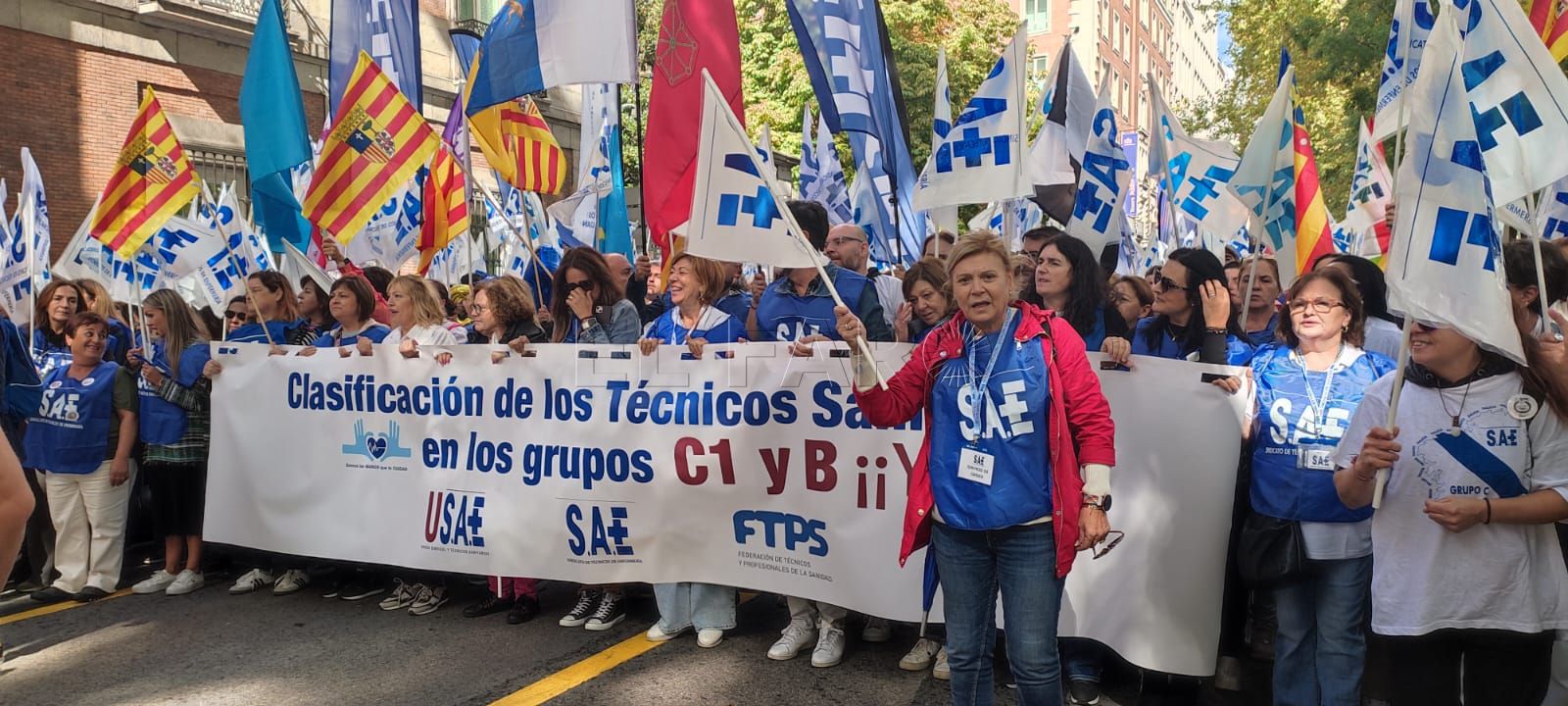 Técnicos sanitarios melillenses se manifiestan en Madrid