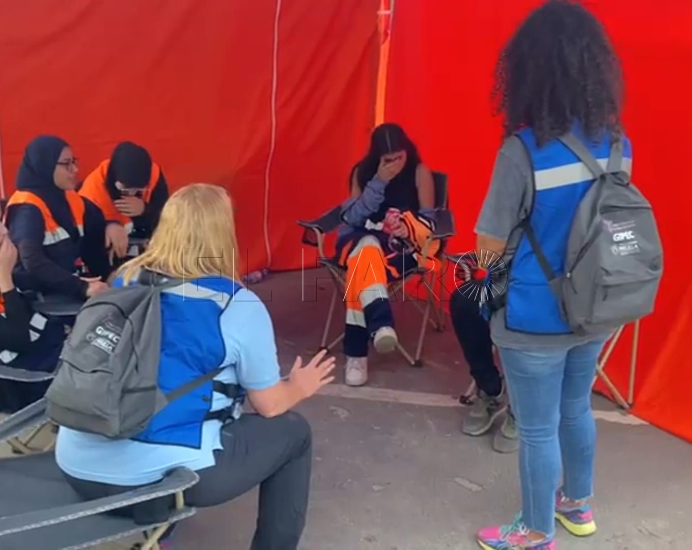 Los psicólogos también participaron en los simulacros