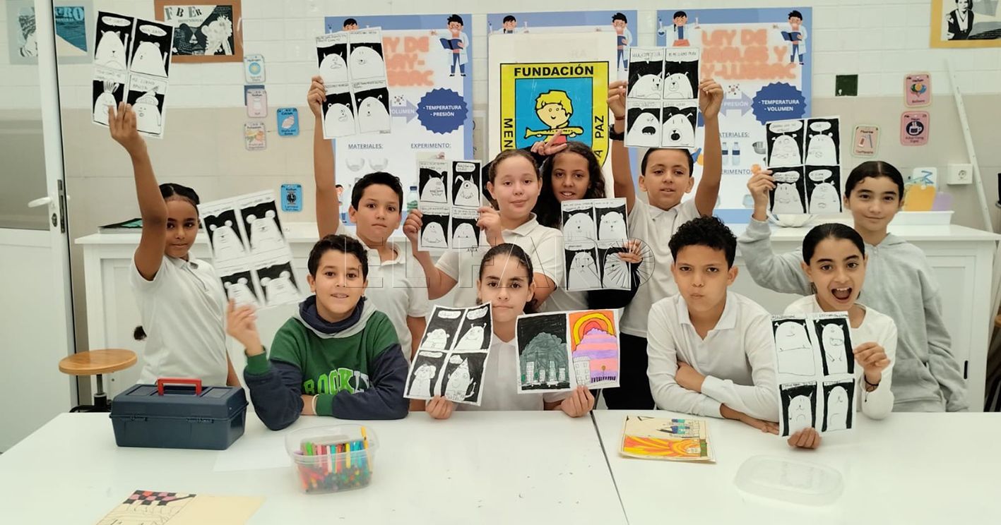 Mensajeros de la paz realiza un taller de ilustración y cómic con los alumnos del CEIP Mediterráneo