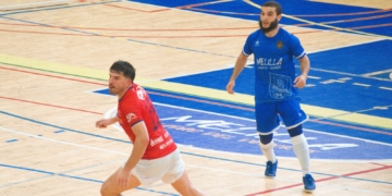 Los melillenses, en uno de sus partidos de liga.