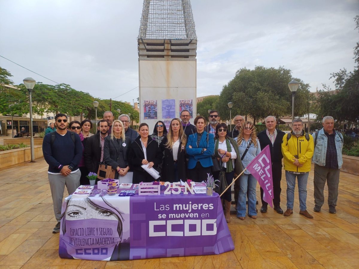 "Por ti, por mi y por todas mis compañeras", CCOO Melilla apela a actuar contra las violencias machistas