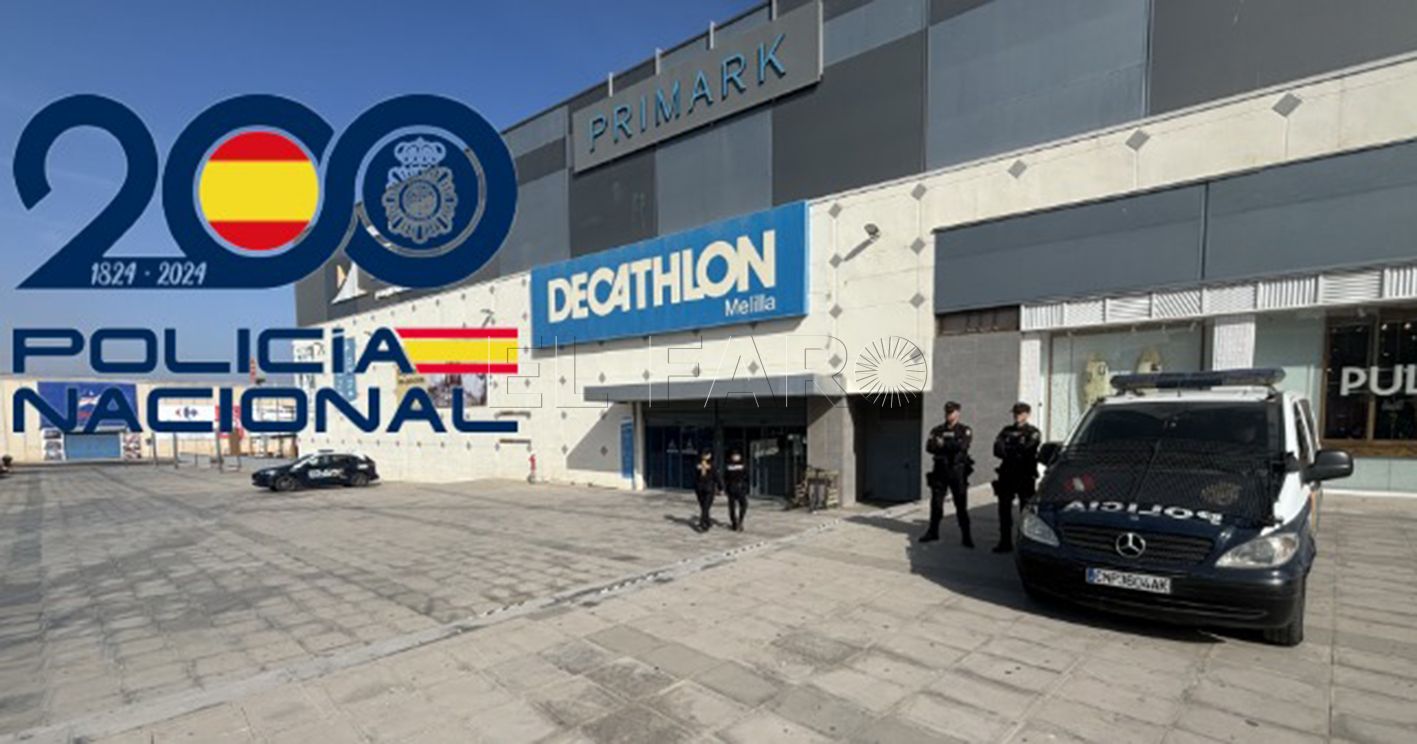 La Policía Nacional aumenta la presencia policial durante la Navidad para garantizar un comercio seguro en Melilla
