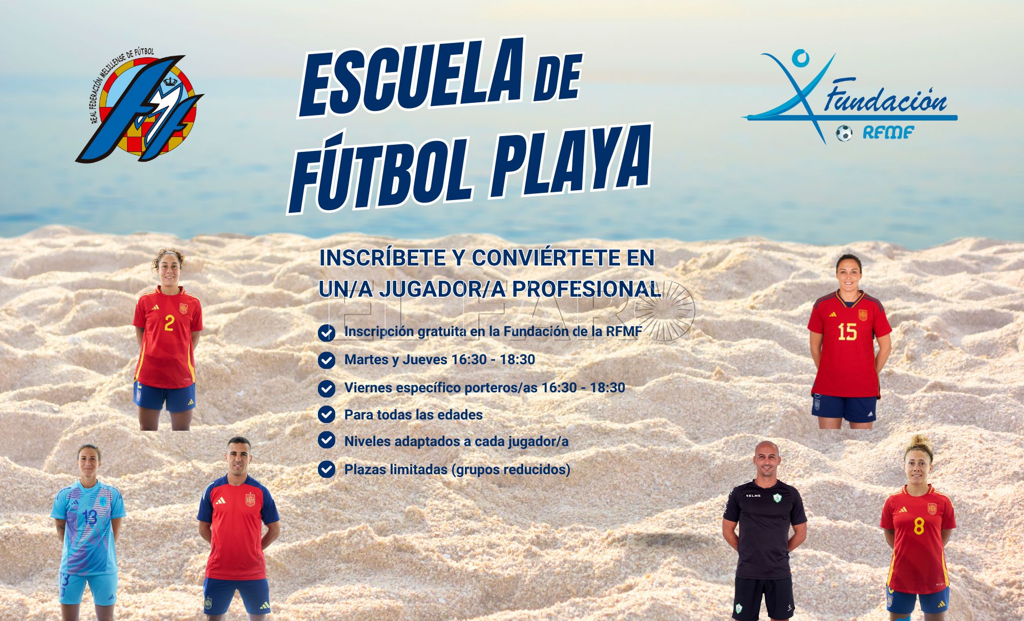 Salta a la arena la Escuela de Fútbol Playa de la Fundación