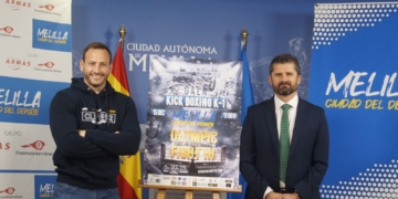 Javier Leiva junto a Miguel Ángel Fernández Bonnemaisón, durante el acto de presentación.
