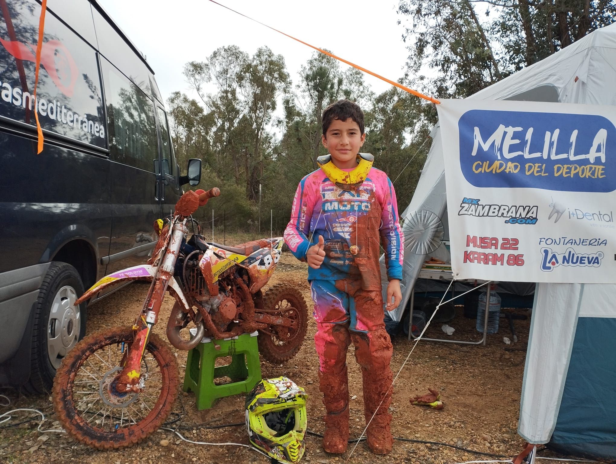 Karam Rahhou, subcampeón de Andalucía de motocross