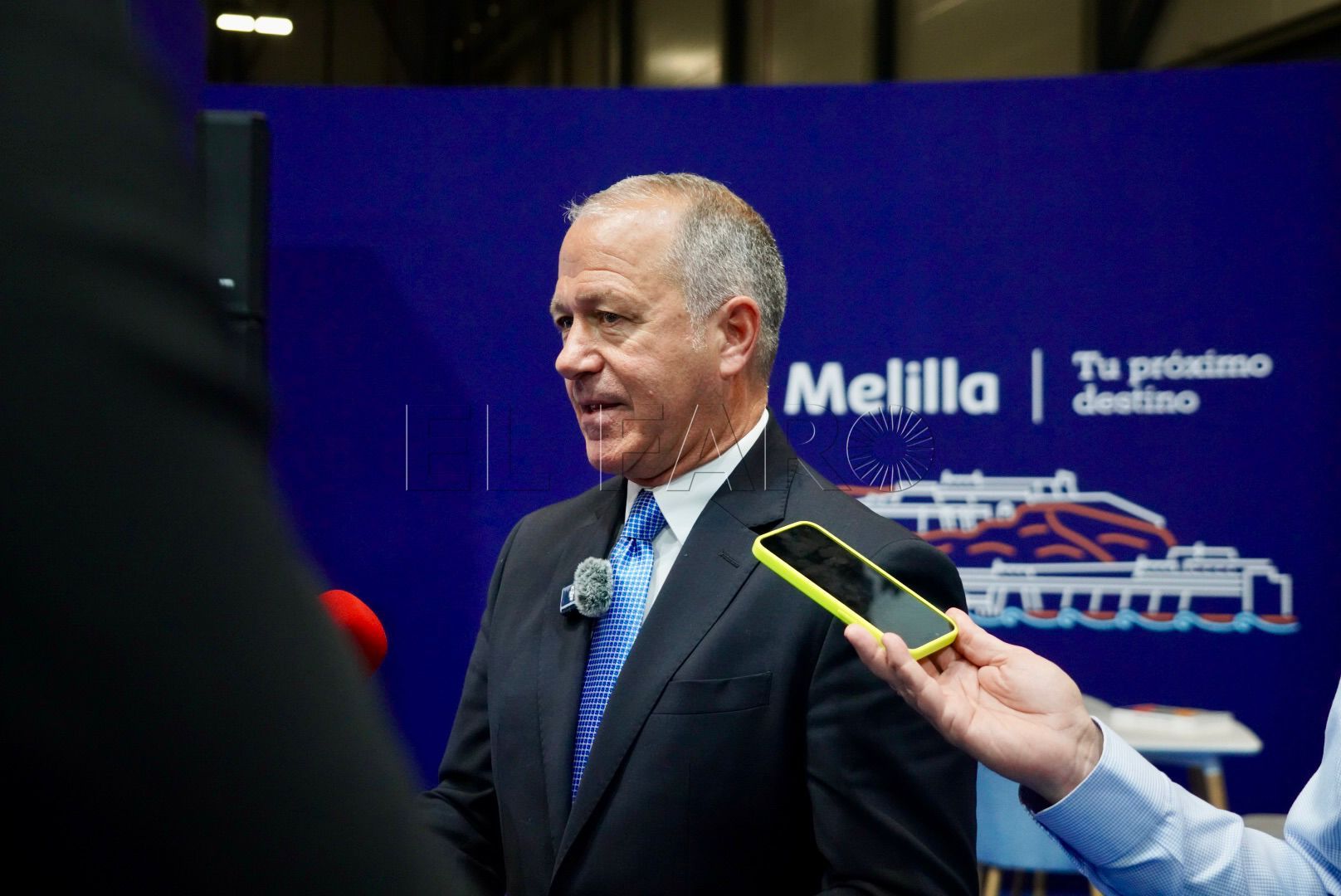 Marín respondiendo a los medio sobre Fitur