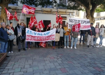 Protesta trabajadores Alvalop