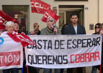 Protesta de los trabajadores de Alvalop