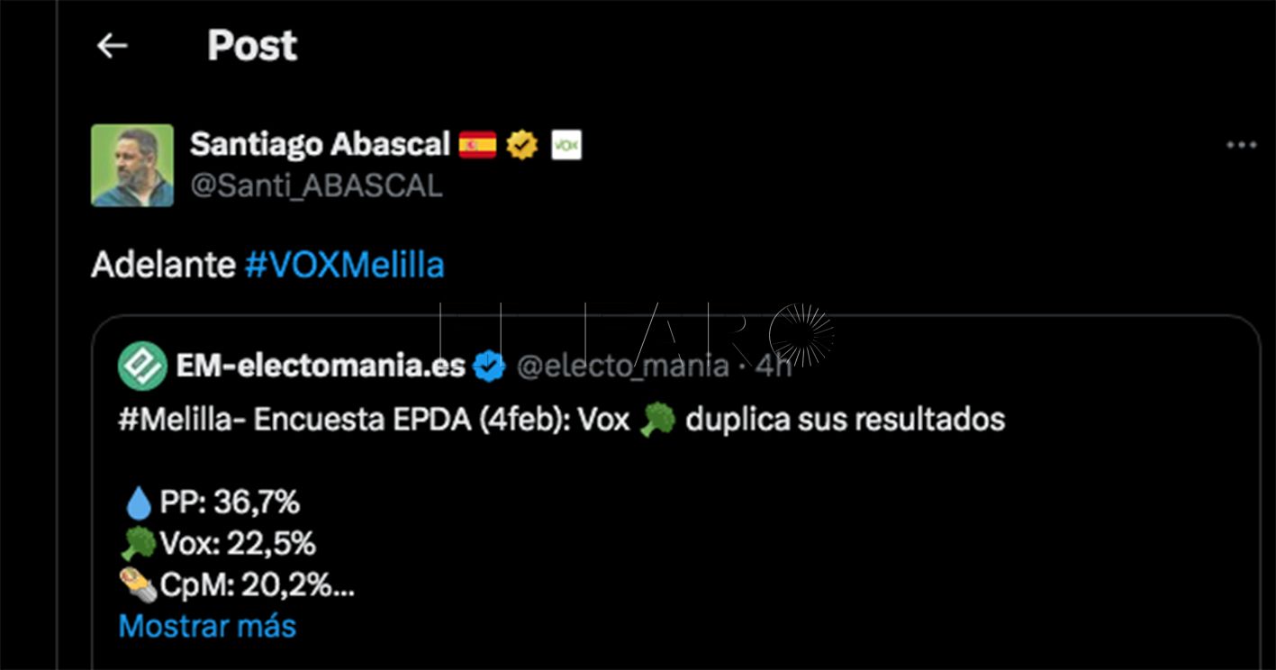 Vox doblaría sus votos en las próximas elecciones según una encuesta de Electomanía