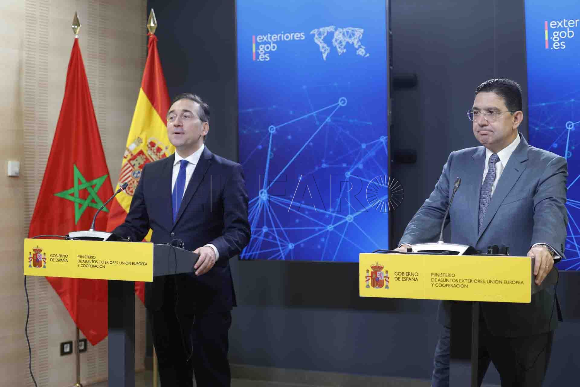 José Manuel Albares junto a su homólogo marroquí