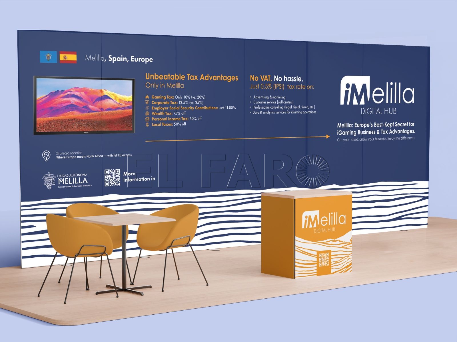 Así será el stand melillense