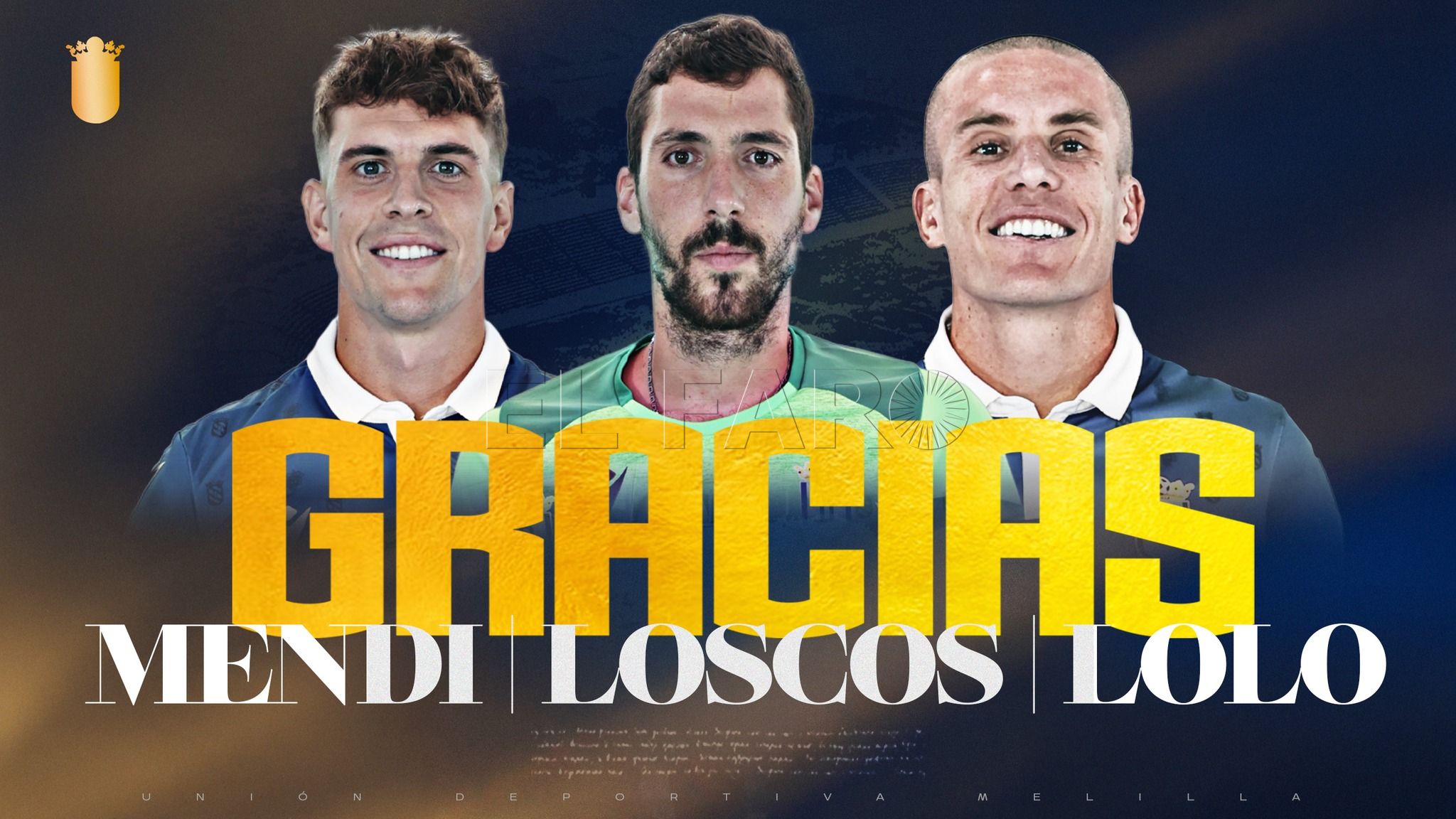 Lolo, Loscos y Mendi, causan baja en la UD Melilla