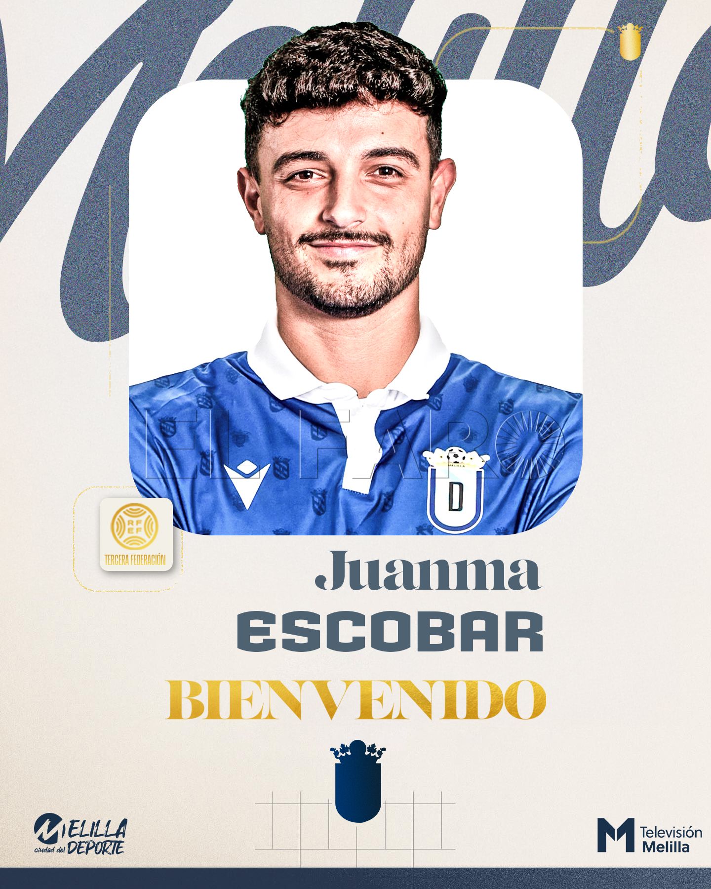 Juanma Escobar refuerza el centro del campo del filial de la UD Melilla