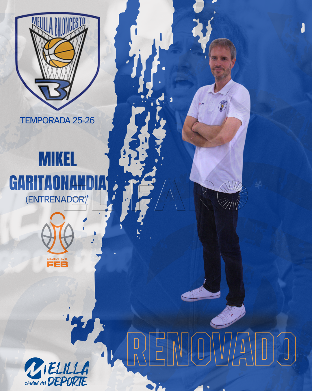 Mikel Garitaonandia renueva en el Melilla Ciudad del Deporte Baloncesto