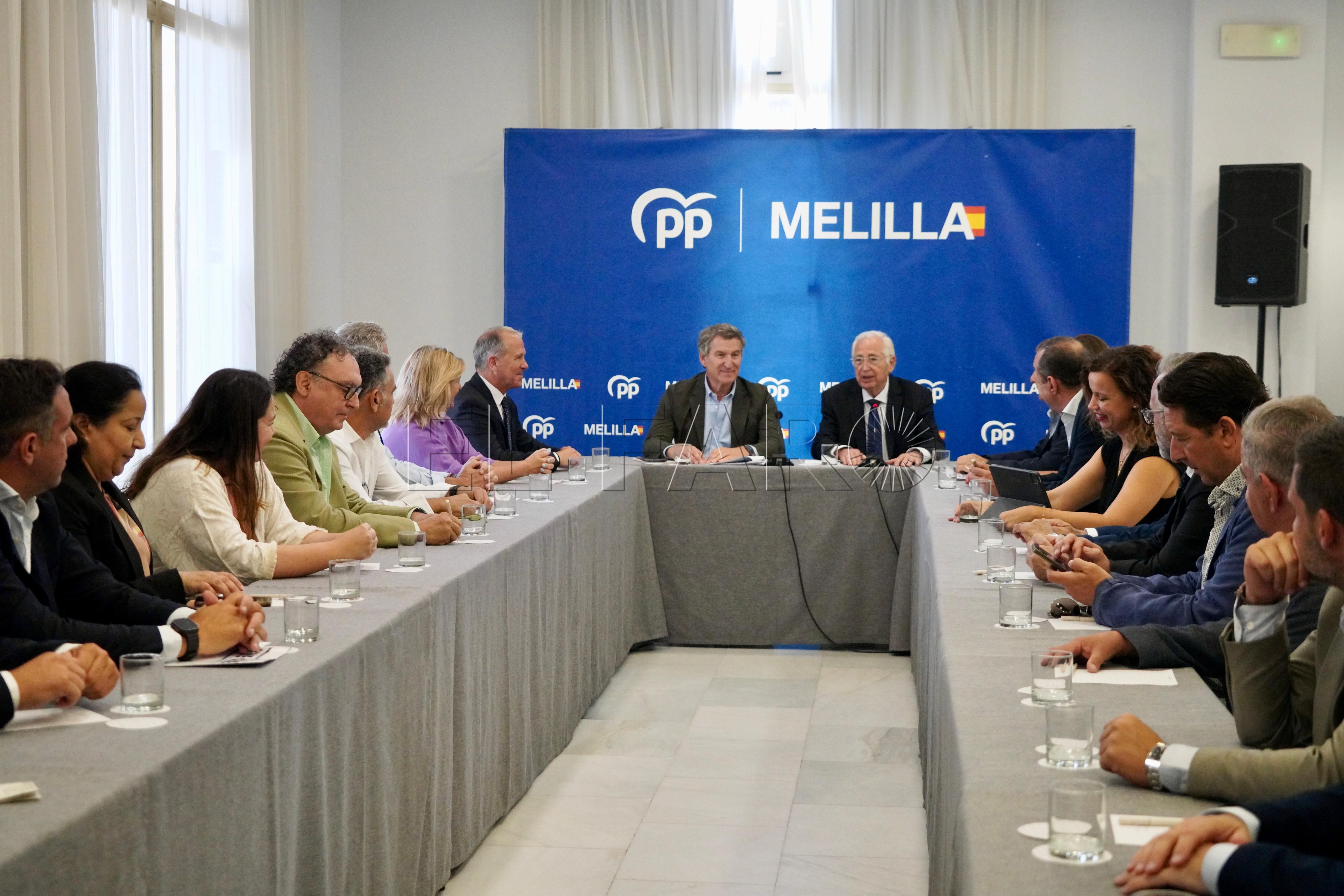 Los empresarios de Melilla trasladan a Núñez Feijóo sus principales demandas