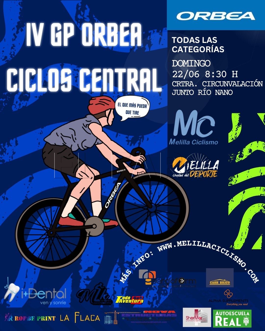 Este domingo se disputa el IV GP Orbea-Ciclos Central de ciclismo en carretera