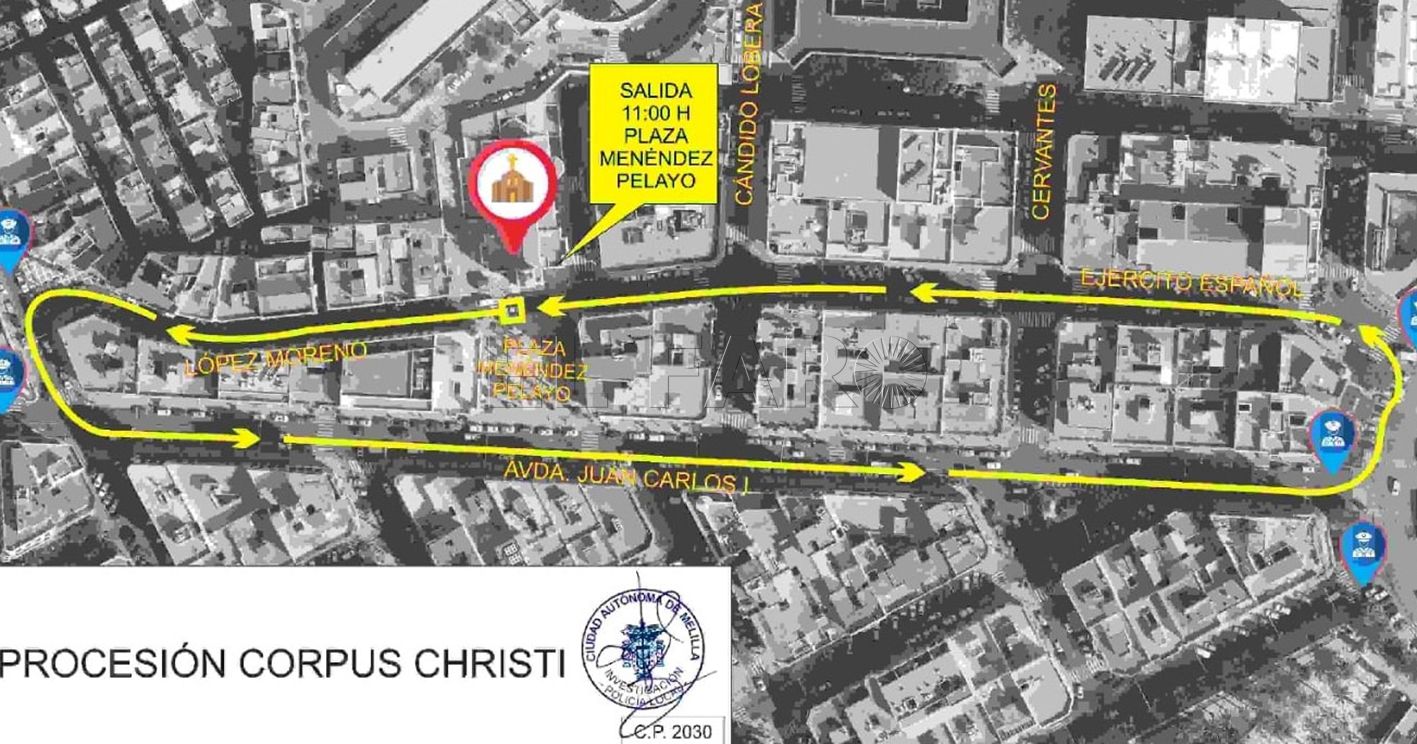 Melilla sufrirá cortes de tráfico este fin de semana por el Corpus Christi y el campeonato de España de baloncesto