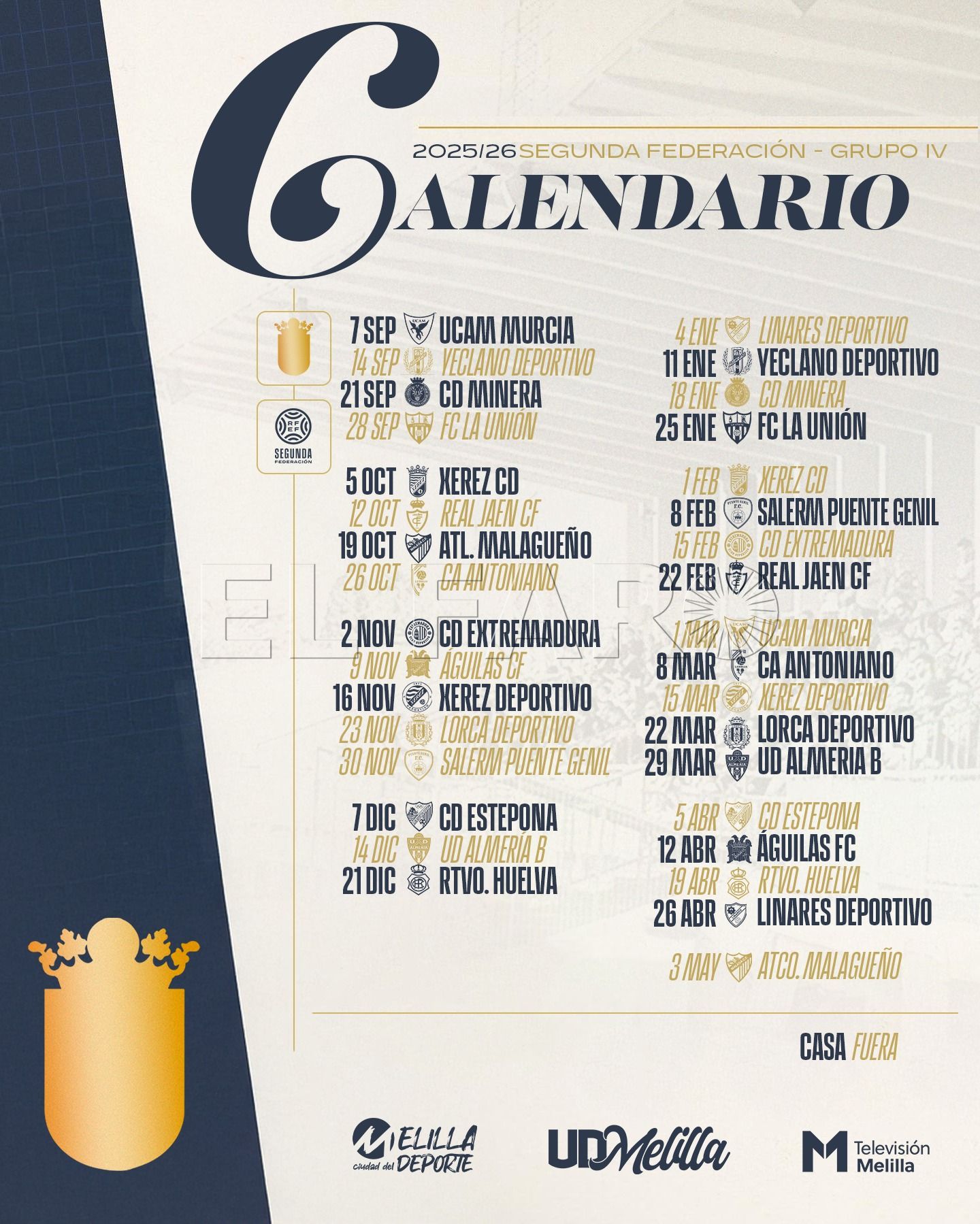 La UD Melilla ya conoce la hoja de ruta en la Primera RFEF