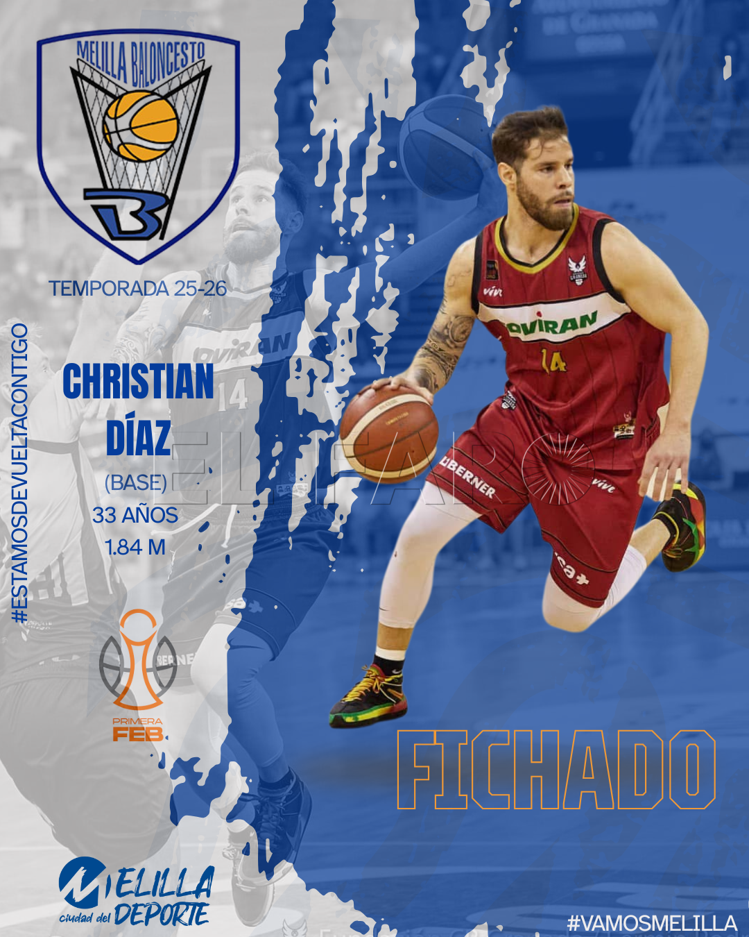 Christian Díaz se une al proyecto del Melilla BC