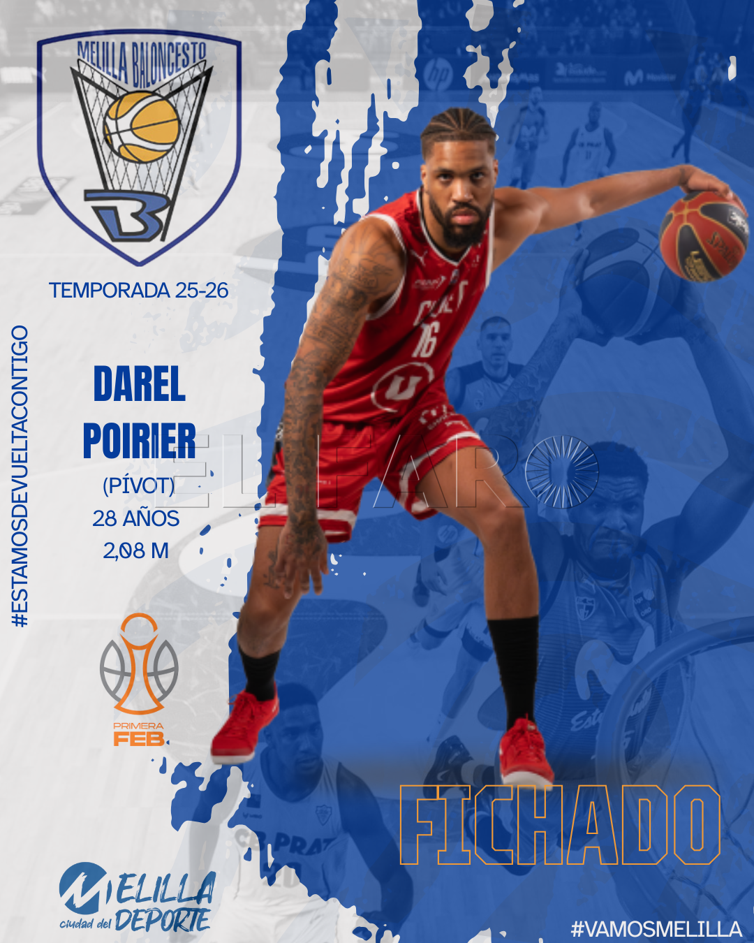 Darel Poirier, potencia interior para el Melilla BC