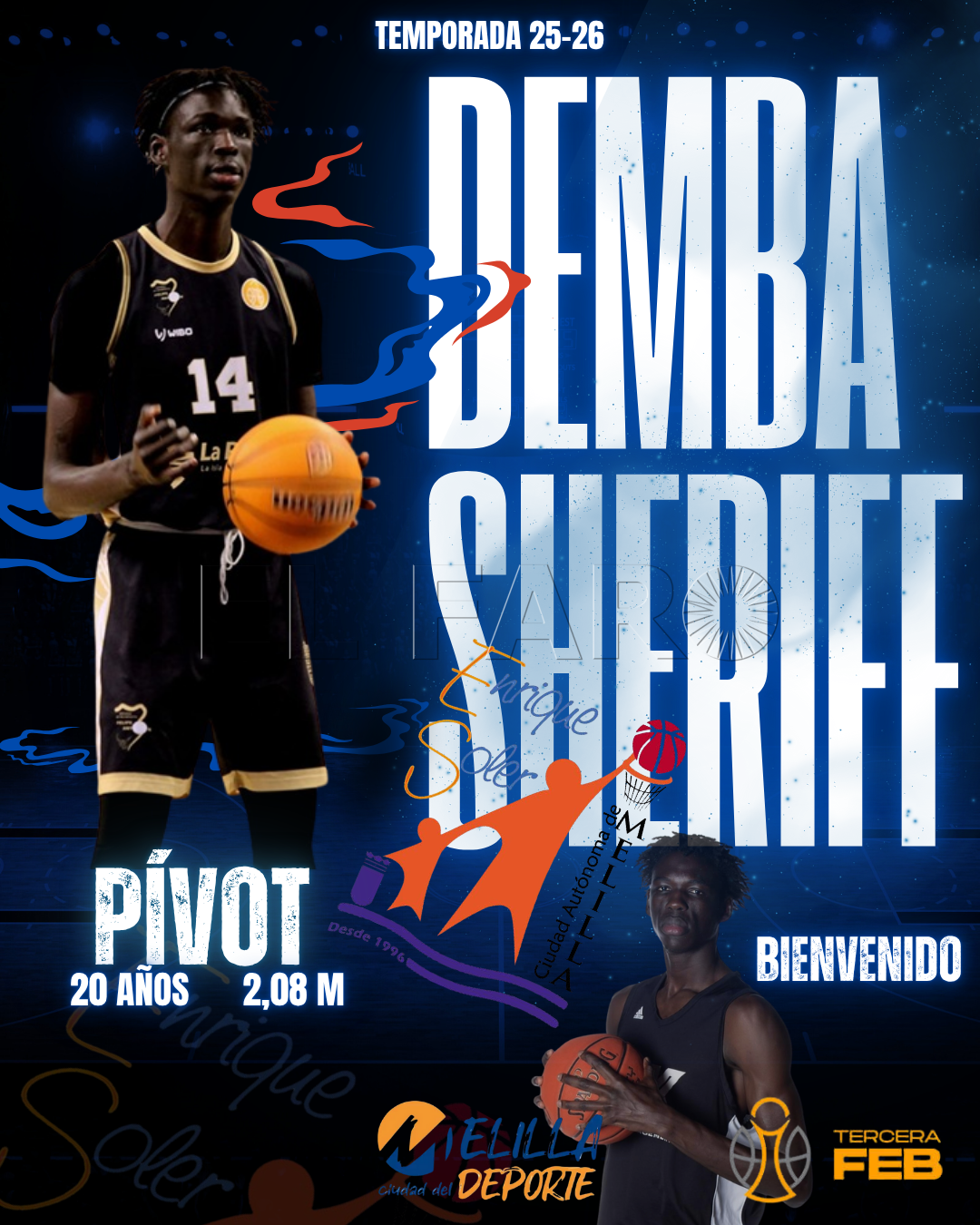 Demba Sheriff refuerza el juego interior del MCD Enrique Soler