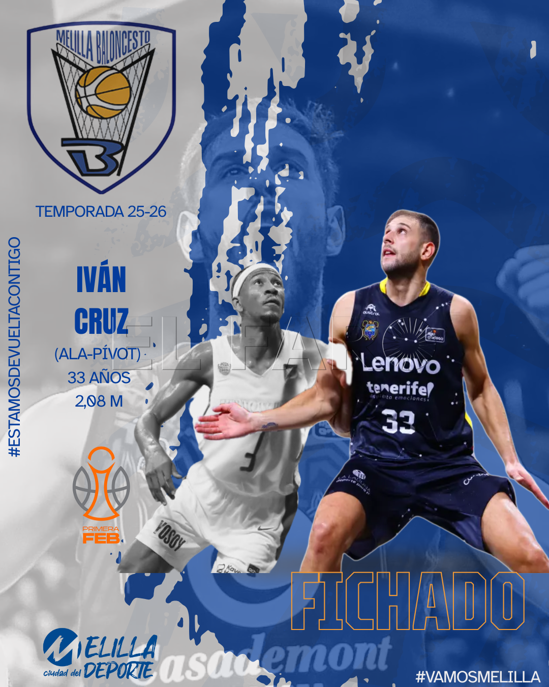 Iván Cruz, último pilar para el Melilla Baloncesto