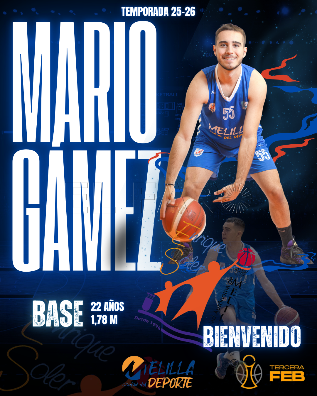 Mario Gámez regresa al Melilla Ciudad del Deporte Enrique Soler