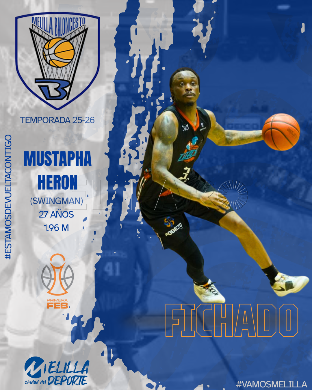 Mustapha Heron, segundo fichaje del Melilla Ciudad del Deporte BC