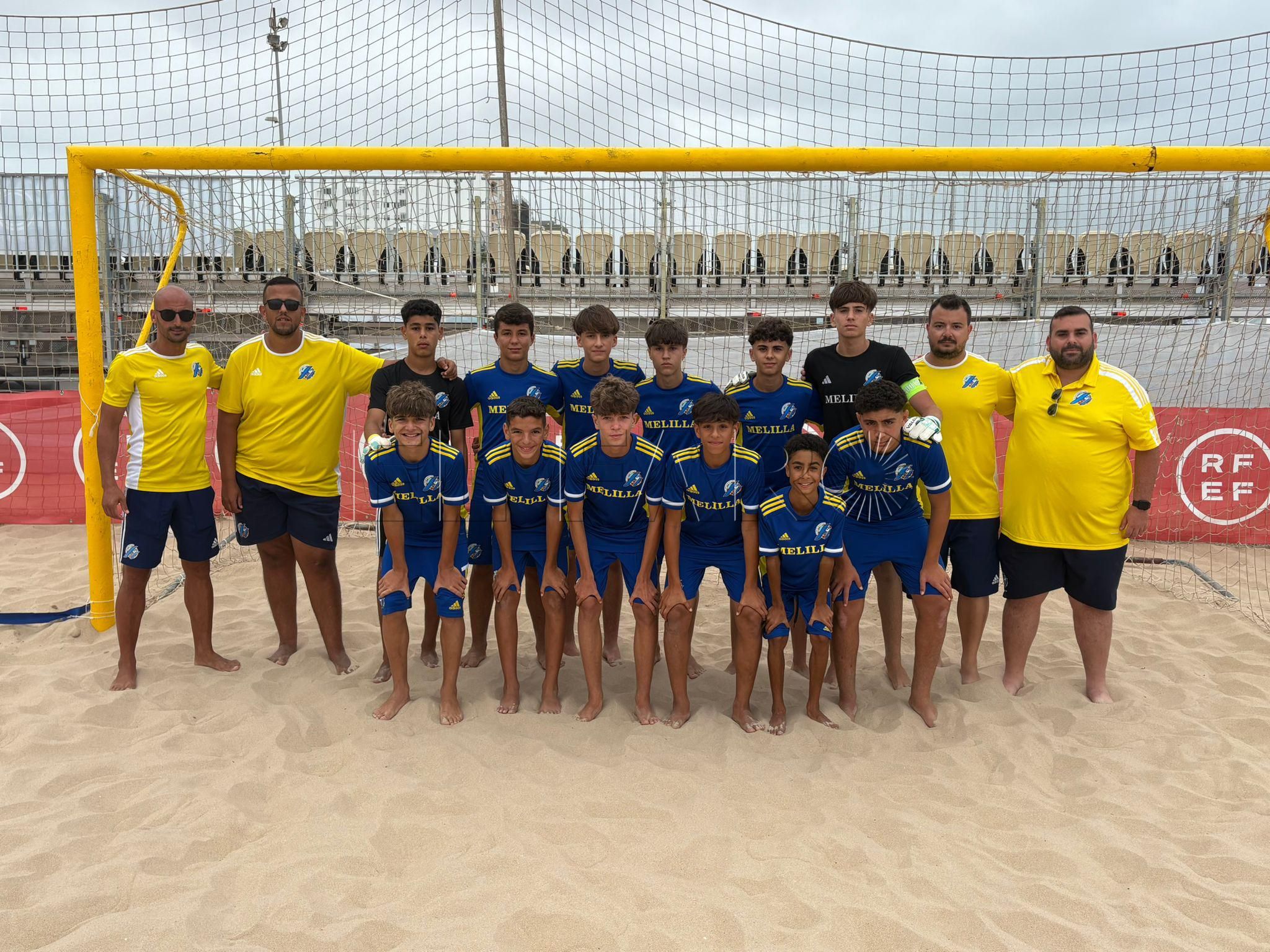 El equipo infantil de Melilla termina octavo su Nacional de fútbol playa